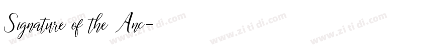 Signature of the Anc字体转换